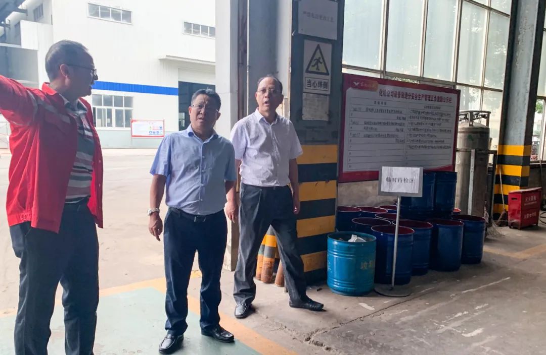 王大真一行到股份公司、化机公司现场办公(图2) 图片